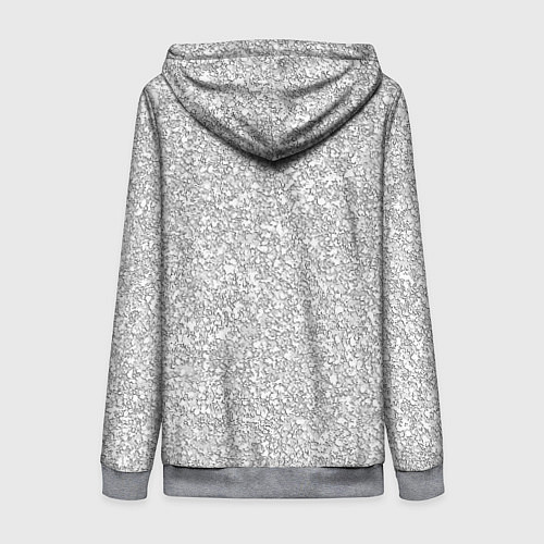 Женская толстовка на молнии Светлый серый текстура камень / 3D-Меланж – фото 2