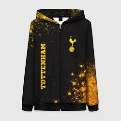 Женская толстовка на молнии Tottenham - gold gradient вертикально