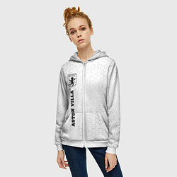 Толстовка на молнии женская Aston Villa sport на светлом фоне по-вертикали, цвет: 3D-белый — фото 2