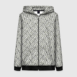 Толстовка на молнии женская Чёрно-оливковый пёстрый, цвет: 3D-черный