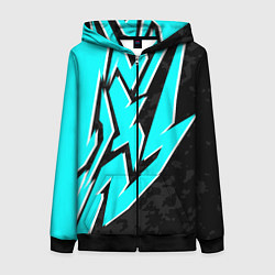 Женская толстовка на молнии Mint graffiti