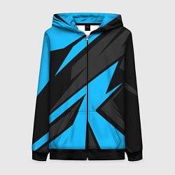 Толстовка на молнии женская Geometry racing, цвет: 3D-черный