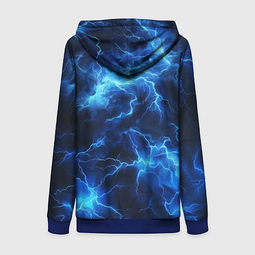 Женская толстовка на молнии Элементаль энергии текстура / 3D-Синий – фото 2