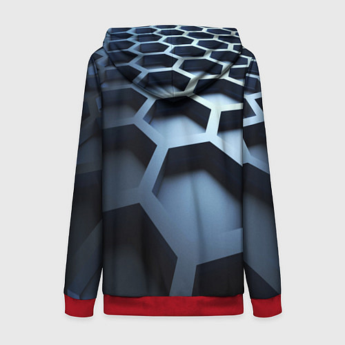 Женская толстовка на молнии Броня нанотехнологичная / 3D-Красный – фото 2