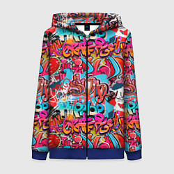 Женская толстовка на молнии Hip hop graffiti pattern