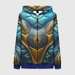 Женская толстовка на молнии Объемный футуристический текстурный костюм из кожи