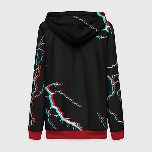 Женская толстовка на молнии Assassins Creed strom / 3D-Красный – фото 2