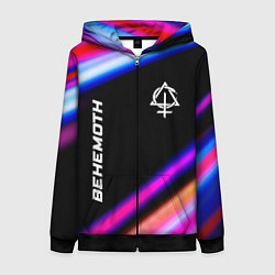 Толстовка на молнии женская Behemoth neon rock lights, цвет: 3D-черный