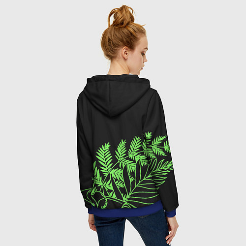 Женская толстовка на молнии The Last of Us acid logo / 3D-Синий – фото 4