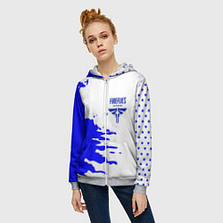 Толстовка на молнии женская The last of us краски цикады, цвет: 3D-меланж — фото 2