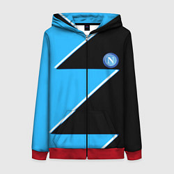 Женская толстовка на молнии Napoli fc geometry blue