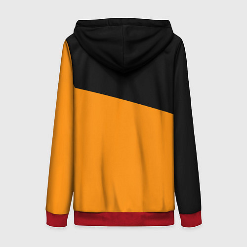 Женская толстовка на молнии Half life orange game / 3D-Красный – фото 2