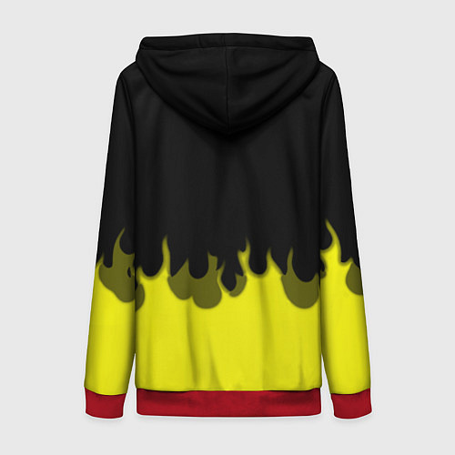 Женская толстовка на молнии Borussia fire fc / 3D-Красный – фото 2