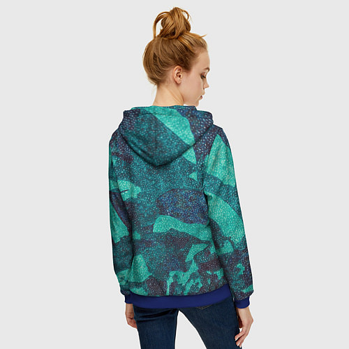 Женская толстовка на молнии Fartech / 3D-Синий – фото 4