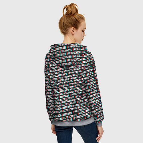 Женская толстовка на молнии Kojima game / 3D-Меланж – фото 4