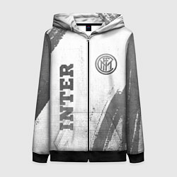 Толстовка на молнии женская Inter - white gradient вертикально, цвет: 3D-черный
