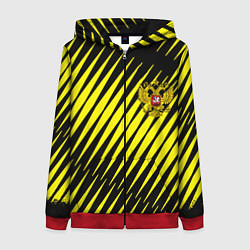 Женская толстовка на молнии Герб РФ абстракция