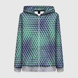 Толстовка на молнии женская Геометрическая абстракция линий, цвет: 3D-меланж