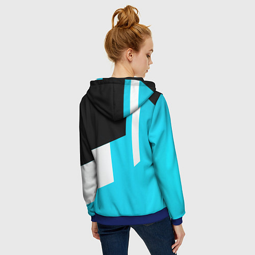 Женская толстовка на молнии Napoli geometry fc / 3D-Синий – фото 4
