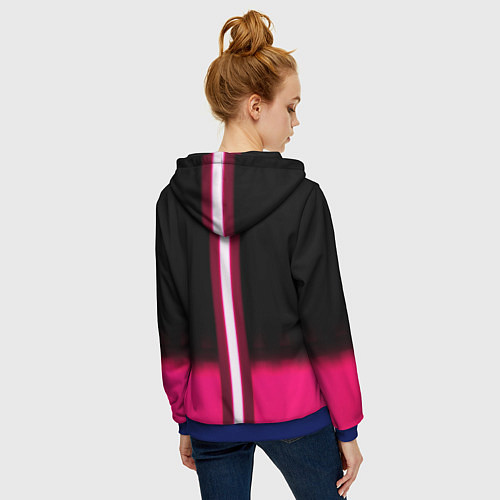 Женская толстовка на молнии Бавария Мюнхен текстура / 3D-Синий – фото 4