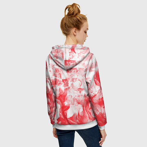 Женская толстовка на молнии Берсерк лого в огне / 3D-Белый – фото 4