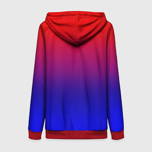 Женская толстовка на молнии Битва градиентов / 3D-Красный – фото 2