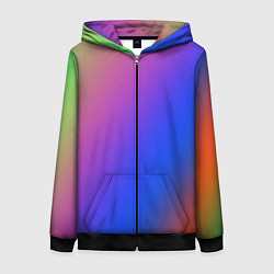 Толстовка на молнии женская Градиент полосы, цвет: 3D-черный
