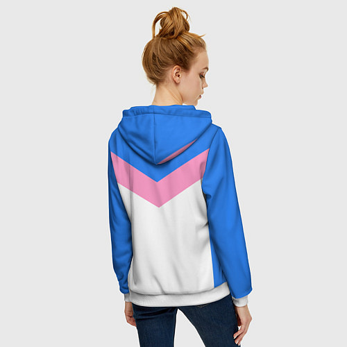 Женская толстовка на молнии В стиле 90-х ретро спортивная / 3D-Белый – фото 4