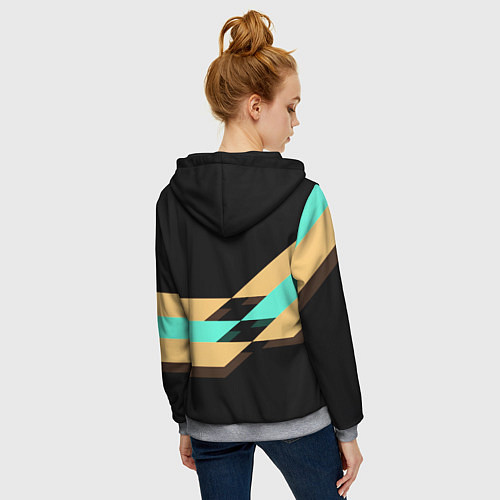 Женская толстовка на молнии Borussia sport line / 3D-Меланж – фото 4