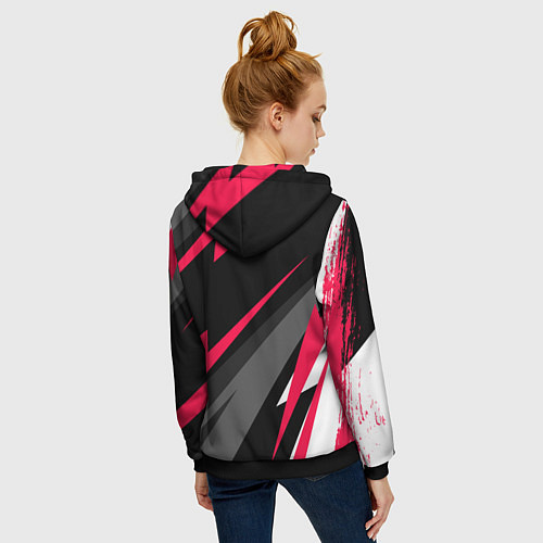 Женская толстовка на молнии Deadlock graffity splash / 3D-Черный – фото 4