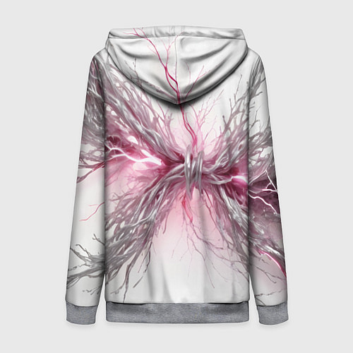 Женская толстовка на молнии Электрическое сплетение / 3D-Меланж – фото 2