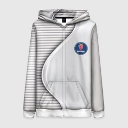 Женская толстовка на молнии Saab metal texture