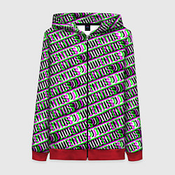 Женская толстовка на молнии Juventus glitch pattern