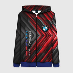 Женская толстовка на молнии BMW geometry stripes red