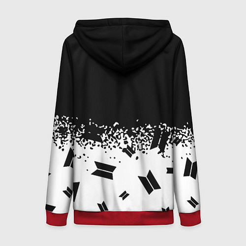 Женская толстовка на молнии Marshmello dj pattern краски / 3D-Красный – фото 2
