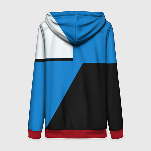 Женская толстовка на молнии Half life geometry steel valve / 3D-Красный – фото 2