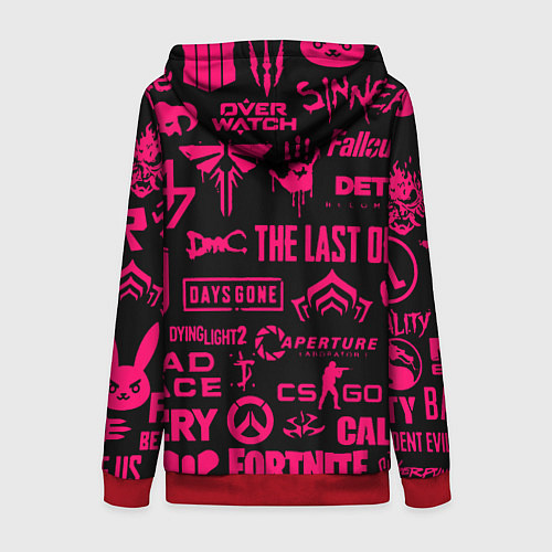 Женская толстовка на молнии Starcraft logo game / 3D-Красный – фото 2