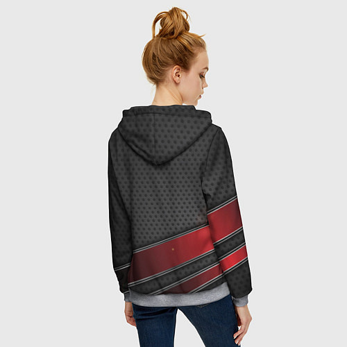 Женская толстовка на молнии Toyota auto car / 3D-Меланж – фото 4