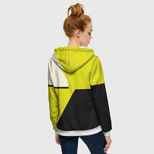 Женская толстовка на молнии Assassins Creed geometry logo / 3D-Белый – фото 4