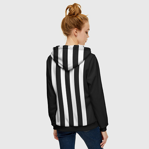 Женская толстовка на молнии Четыре пингвина / 3D-Черный – фото 4