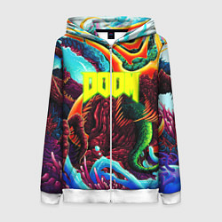 Женская толстовка на молнии Doom monster mars