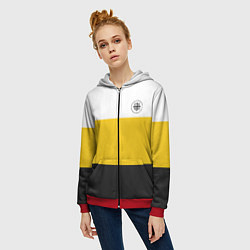 Толстовка на молнии женская Когда была свободна Русь - НИКА, цвет: 3D-красный — фото 2