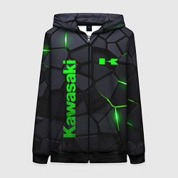 Женская толстовка на молнии Kawasaki - плиты с эффектом свечения