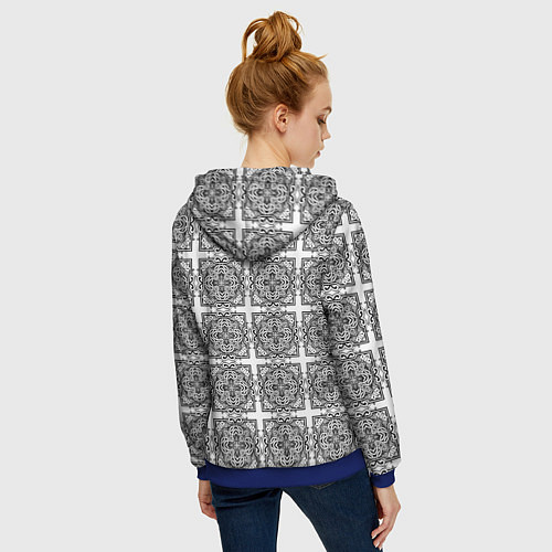 Женская толстовка на молнии Средневековье / 3D-Синий – фото 4