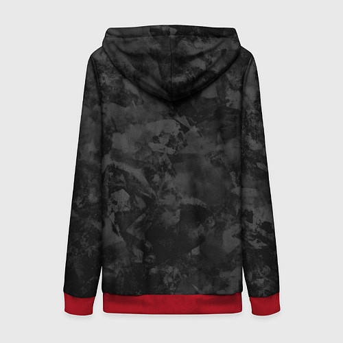 Женская толстовка на молнии Arctic Monkeys - серый тайдай / 3D-Красный – фото 2