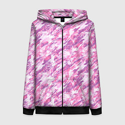 Женская толстовка на молнии Абстрактный узор отпечатки краски