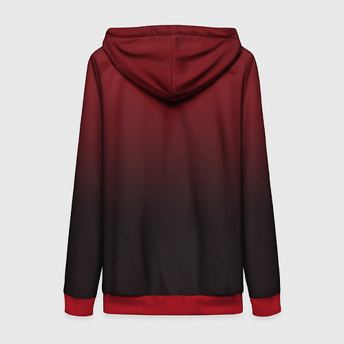Женская толстовка на молнии Lamborghini Diablo / 3D-Красный – фото 2