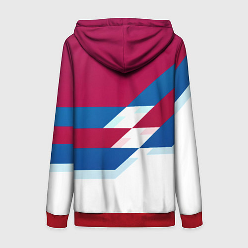 Женская толстовка на молнии Stalker geometry / 3D-Красный – фото 2