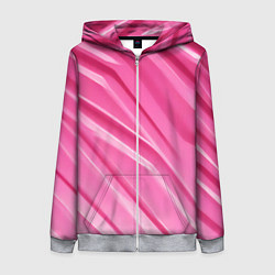 Толстовка на молнии женская Розовый пластик, цвет: 3D-меланж