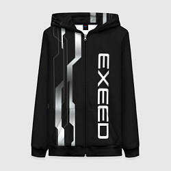 Женская толстовка на молнии Exeed - металлические полосы